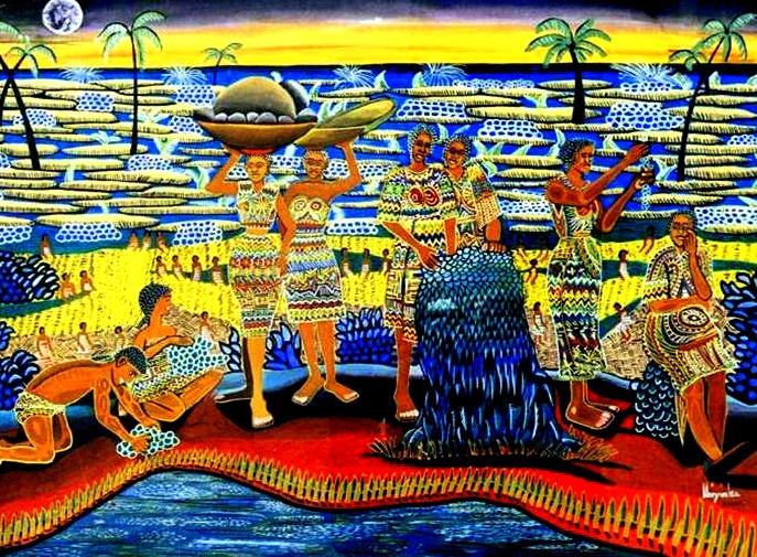 Girls and a Greener Environment artwork by Ibiyinka Alao.
